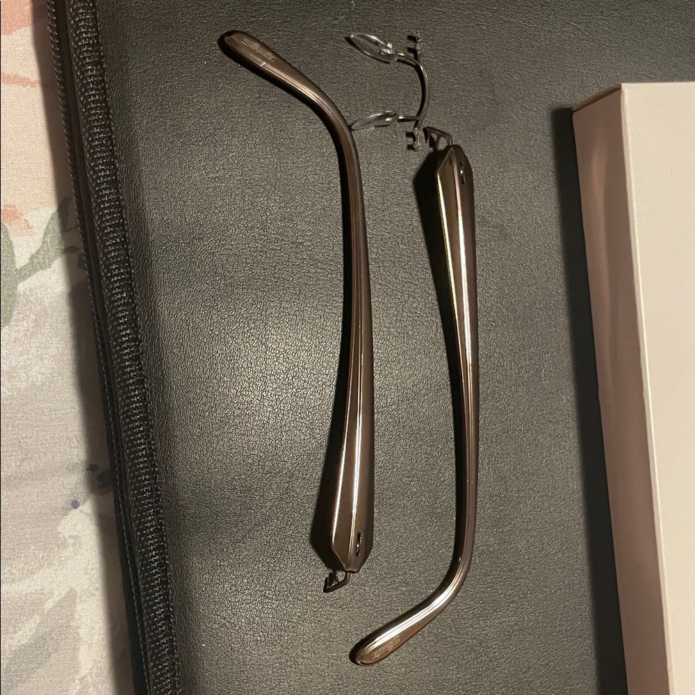 Stylish Black Eyeglass Temples.
